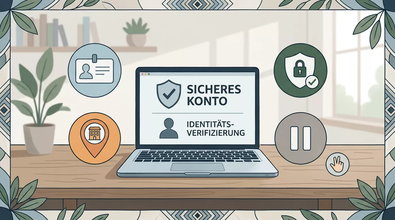 Sachliche Darstellung von Spielerkonto, Identitätsprüfung und Schutzregeln