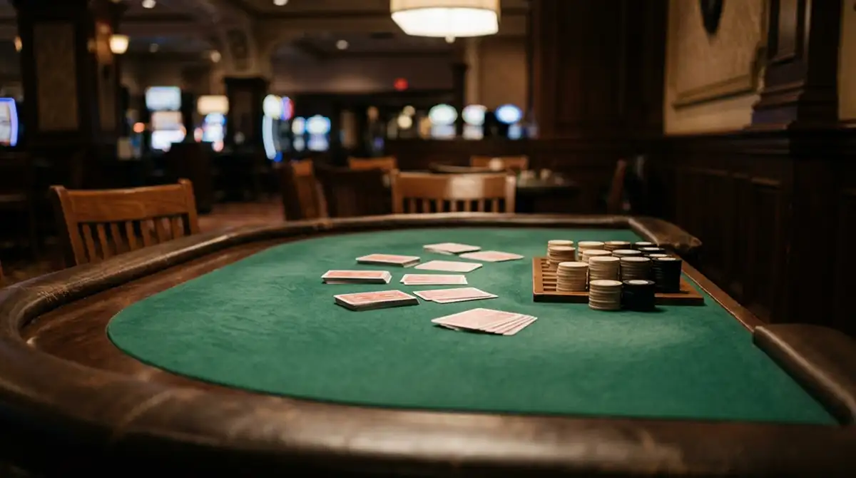Live Casino im Casino ohne Schweizer Lizenz mit generischem Tisch und Chips